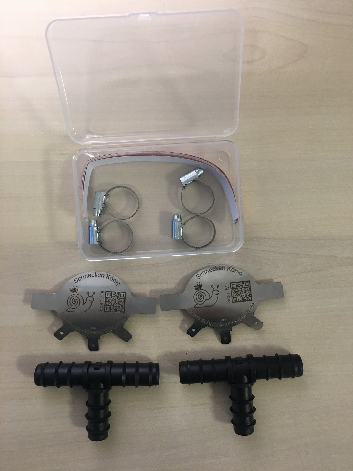 Anschluß-Set für zwei Schneckenschläuche