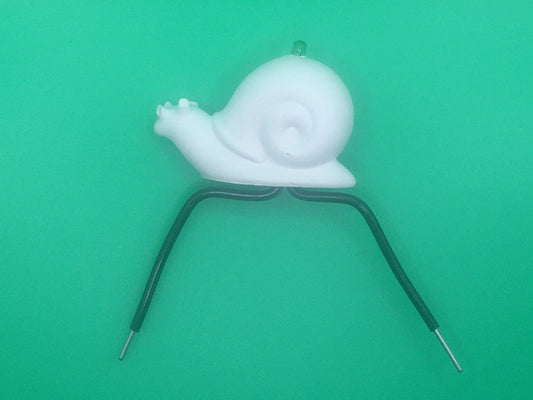 Prüfschnecke Gußkeramik weiß