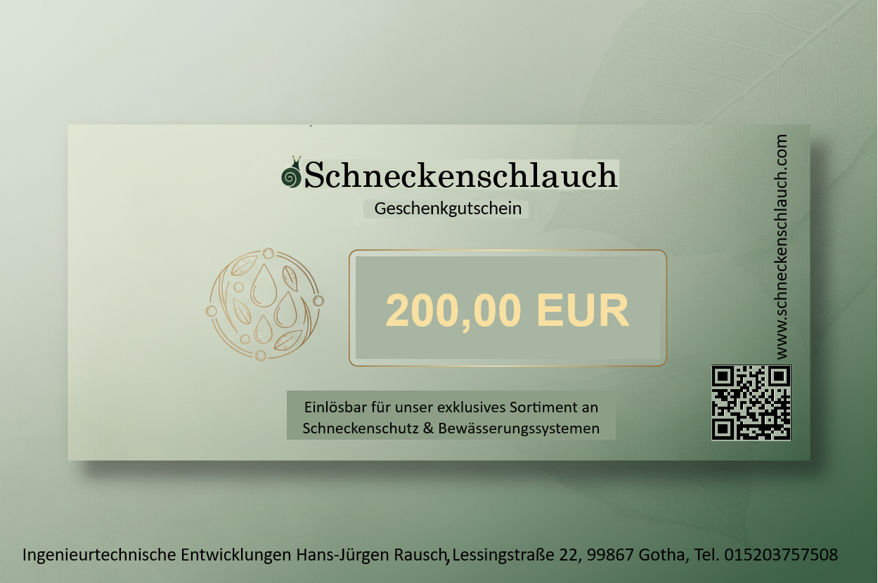 Gutschein für OnlineShop Schneckenschlauch