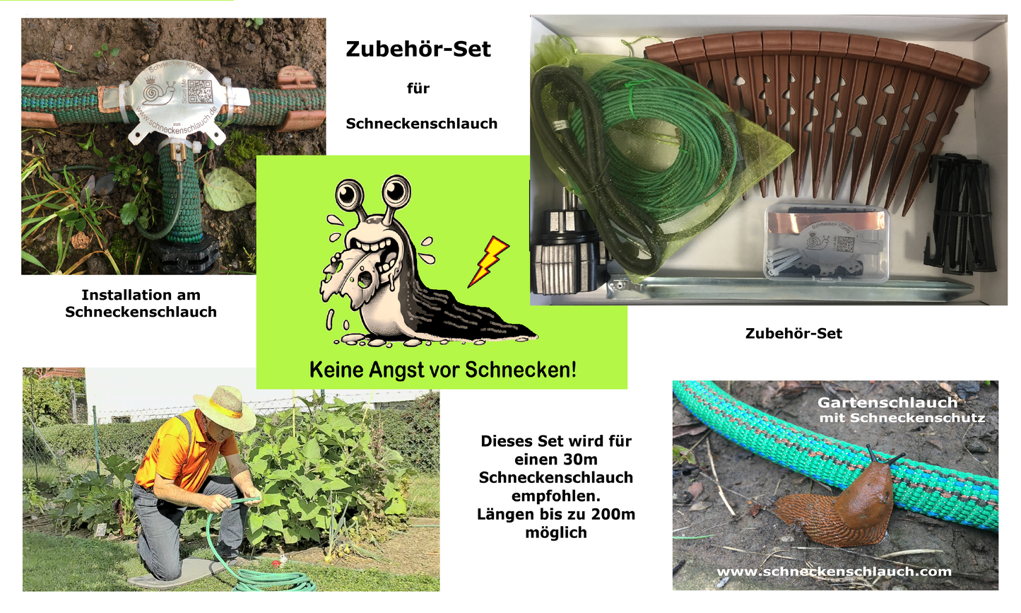 (#1002) Zubehör  Komplett-Set für 5 - 60 m Gewebe-Schneckenschlauch